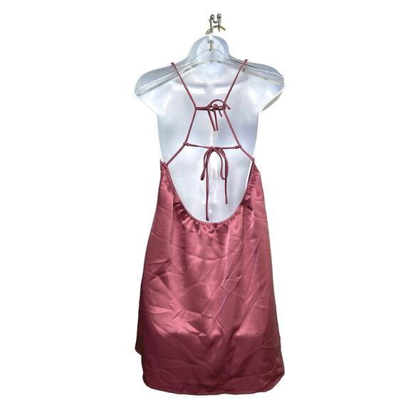 Vestique Satin Look Slip Mini Dress/M - Picture 2 of 5